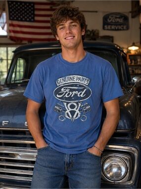 Ford Blue Short Sleeve Graphic Tee